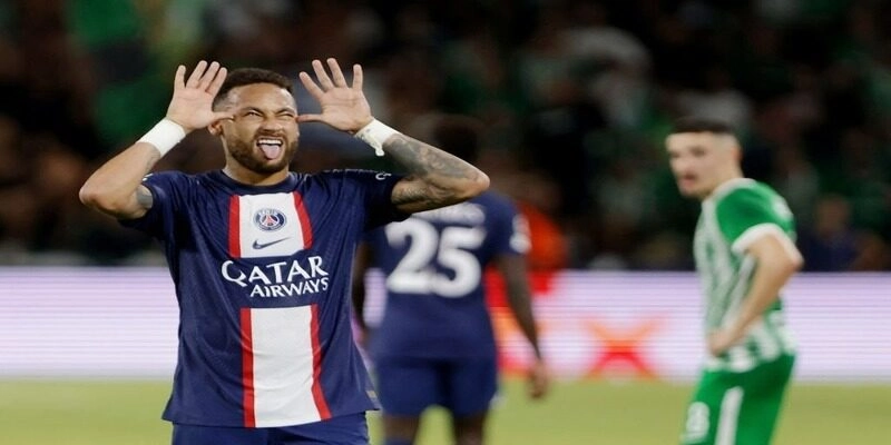 Neymar Jr trong khoảnh khắc ăn mừng sau bàn thắng quan trọng